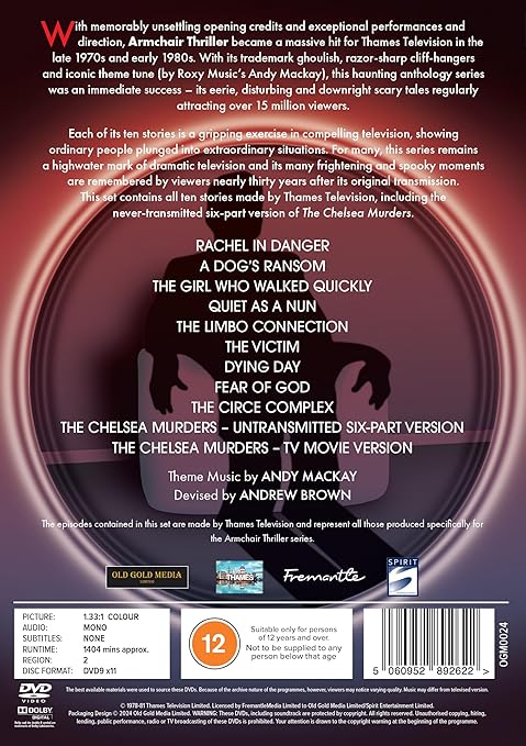 ARMCHAIR THRILLER: THE COMPLETE SERIES - DVD - LIMELIGHT COLLECTION