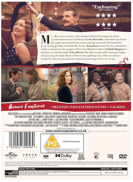 Mrs Harris Goes to Paris - DVD