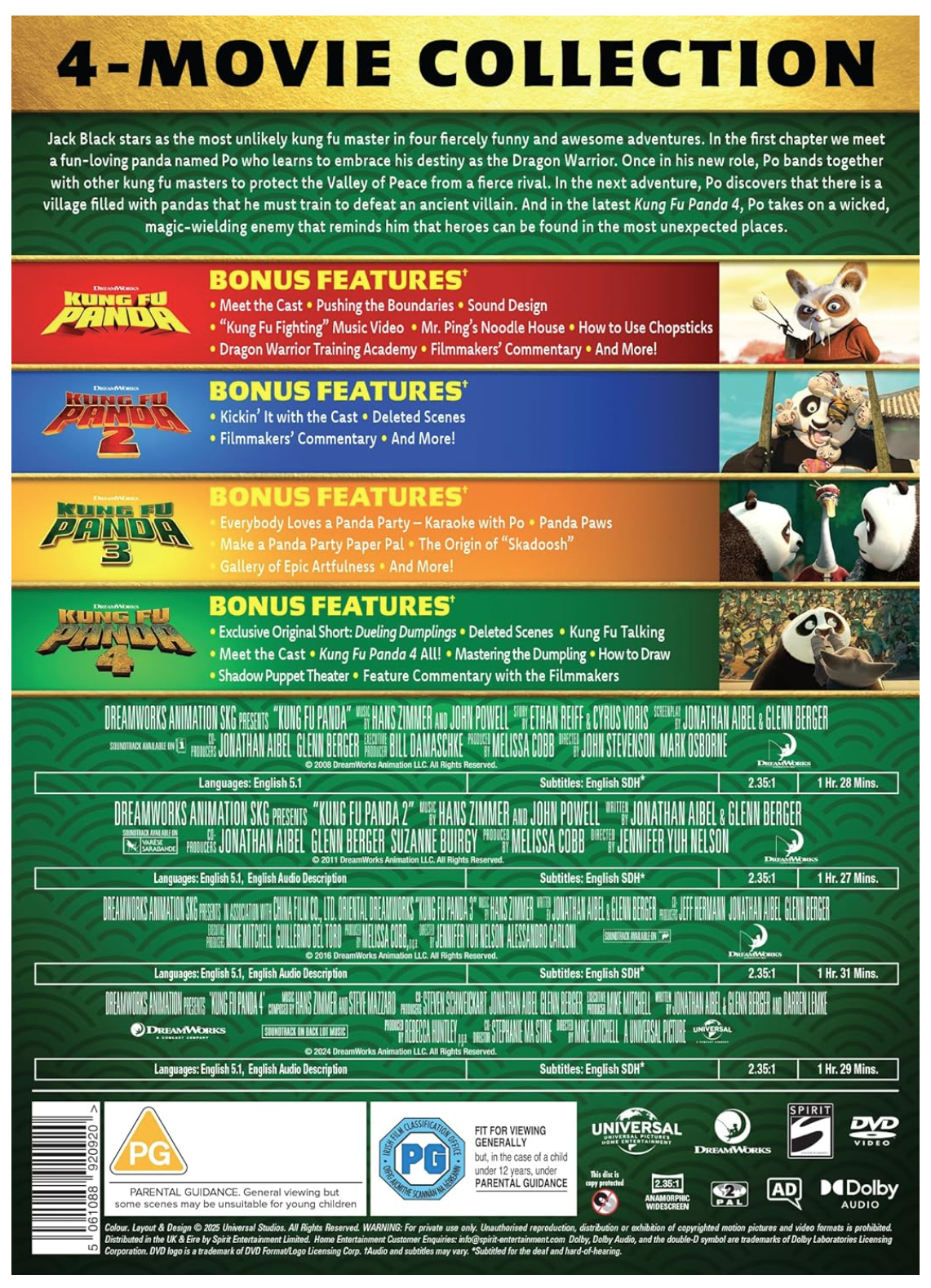 Kung Fu Panda 4 Movie Collection - DVD